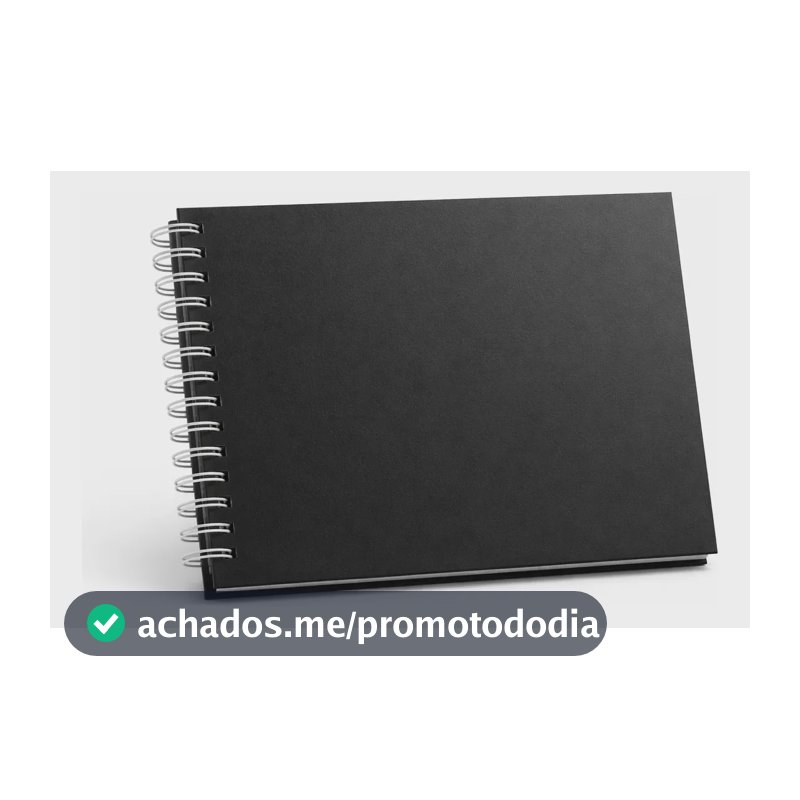 Álbum De Fotos Scrapbook 15x21 Com 25 Páginas Pretas Preto Liso