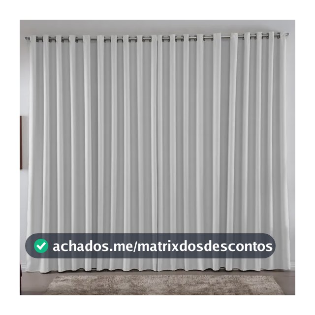 Cortina 2,00 x 1,80 Blackout Corta Luz Em Tecido Grosso Casa Laura Enxovais Cor Gelo