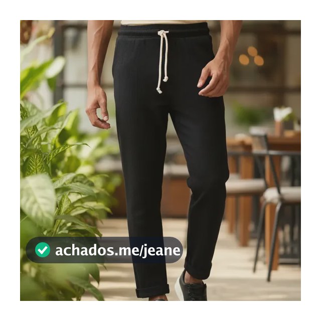 Calça Masculina Slim Em Linho Despojada