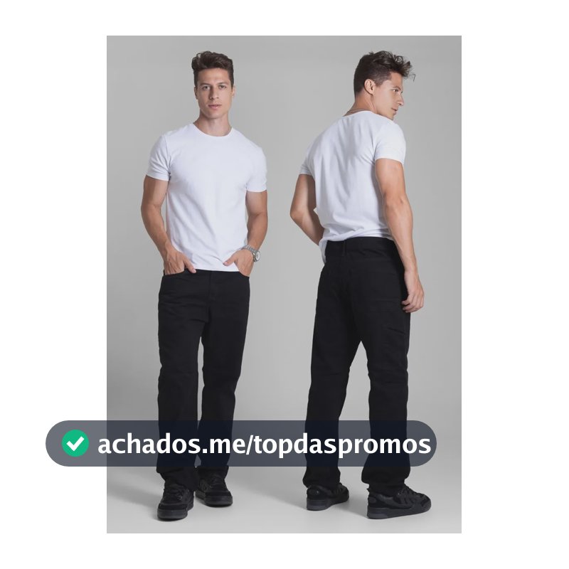 Sarja Sawary Masculino Calca Relaxed_282495 Preto Liso 44