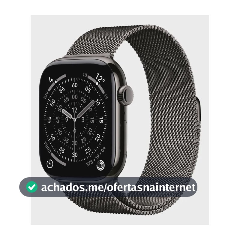 Apple Watch Series 11 GPS + Cellular - Caixa ardósia de titânio – 46 mm - Pulseira ardósia estilo milanês – P/M - Distribuidor Autorizado