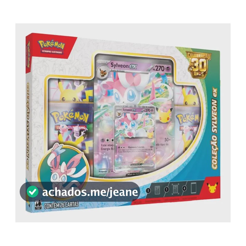 Pokémon Coleção Sylveon Ex - 26 Cartas Edição 30 Anos Pt-br