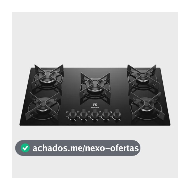 Cooktop 5 Bocas a Gás Electrolux Mesa de Vidro Efficient Grade de Aço Fosco (KE5GR) Bivolt