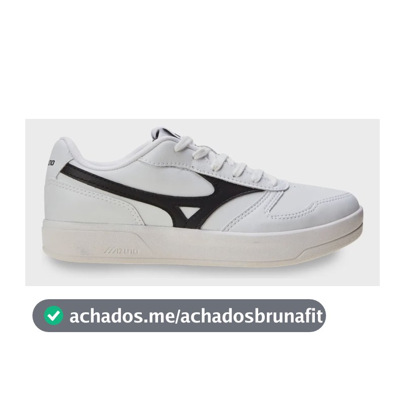 Tênis Casual Masculino E Feminino Street Wind Mizuno Branco Liso 34 Br