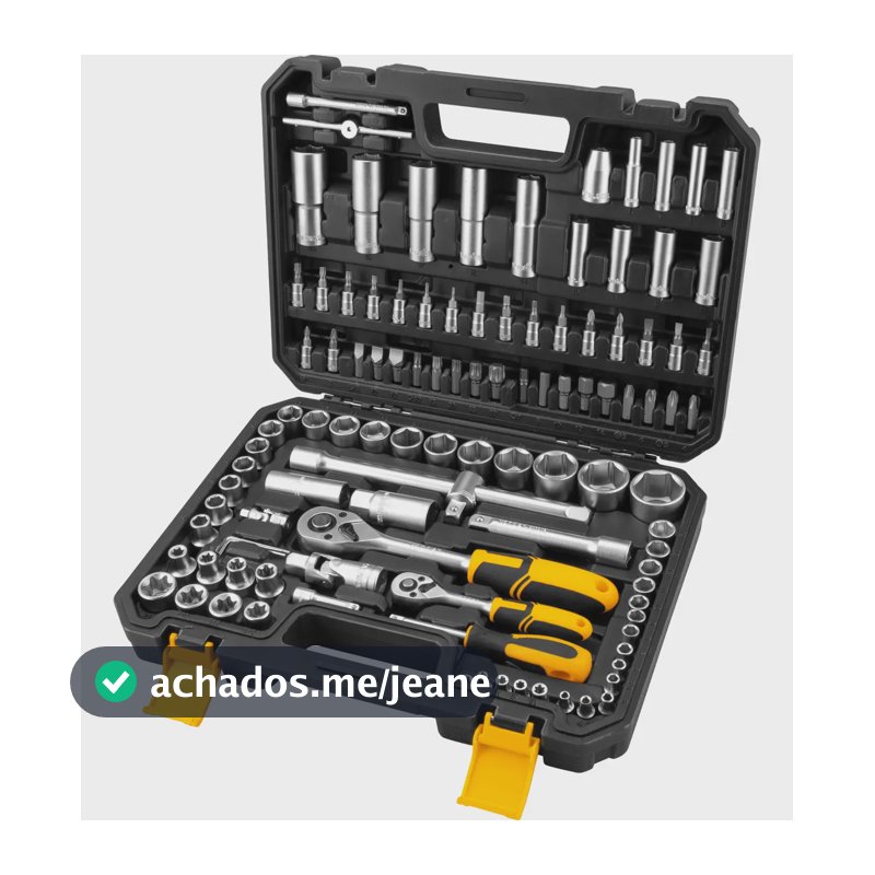 Kit Jogo Soquetes Profissional 108 Peças Catraca 1/4 1/2 Aço Cr-V Vonder