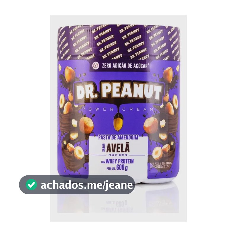 Dr. Peanut Pasta de Amendoim com Whey Protein Sabor Avelã 600g