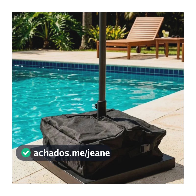 Base Para Ombrelone 35kg Bolsa Areia Para Praia Piscina Camping Acampamento Confraternização Jardim 46x46x15cm Casa Lys