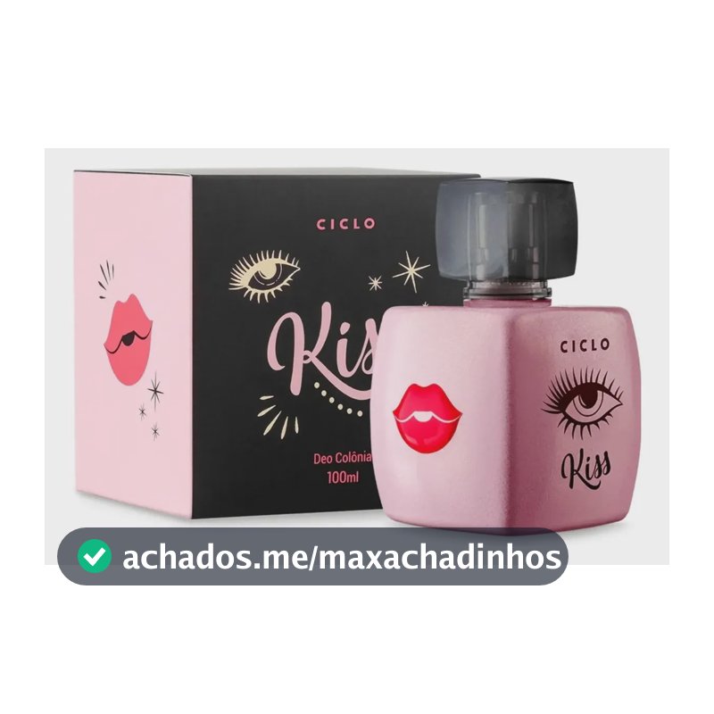 Perfume Deo Colônia Kiss Com Caixa Feminino 100ml Ciclo Cosméticos Presente