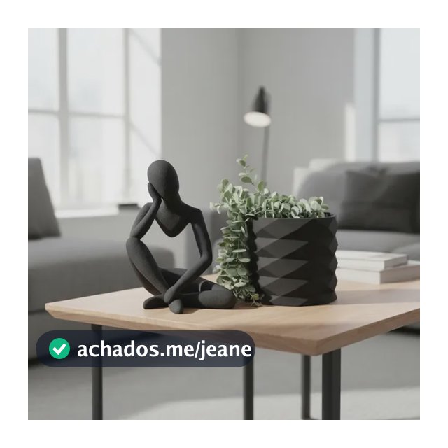 Vaso Cachepot Decorativo Com Estátua Abstrata Para Decoração