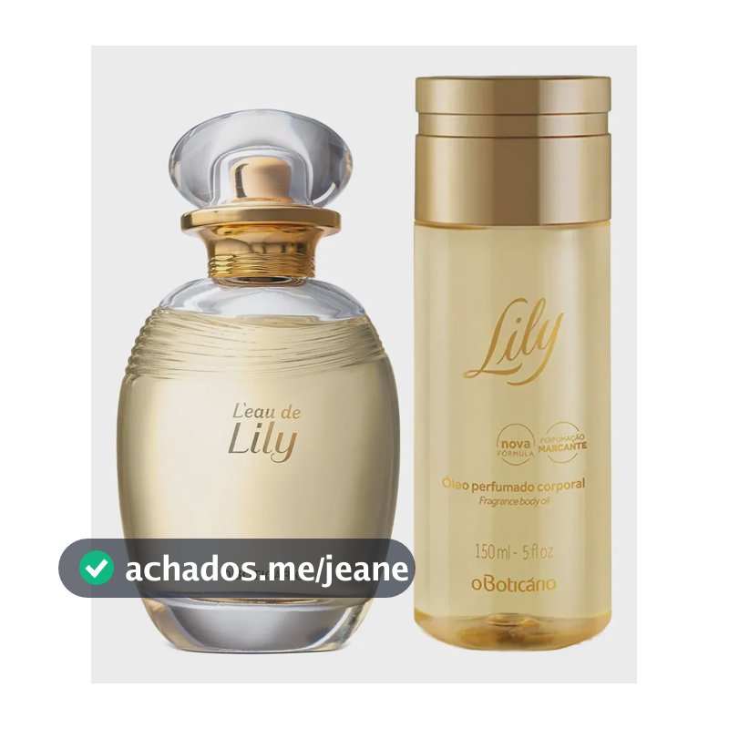 Lily : L'eau Colônia 75ml + Óleo Perfumado Corporal 150ml