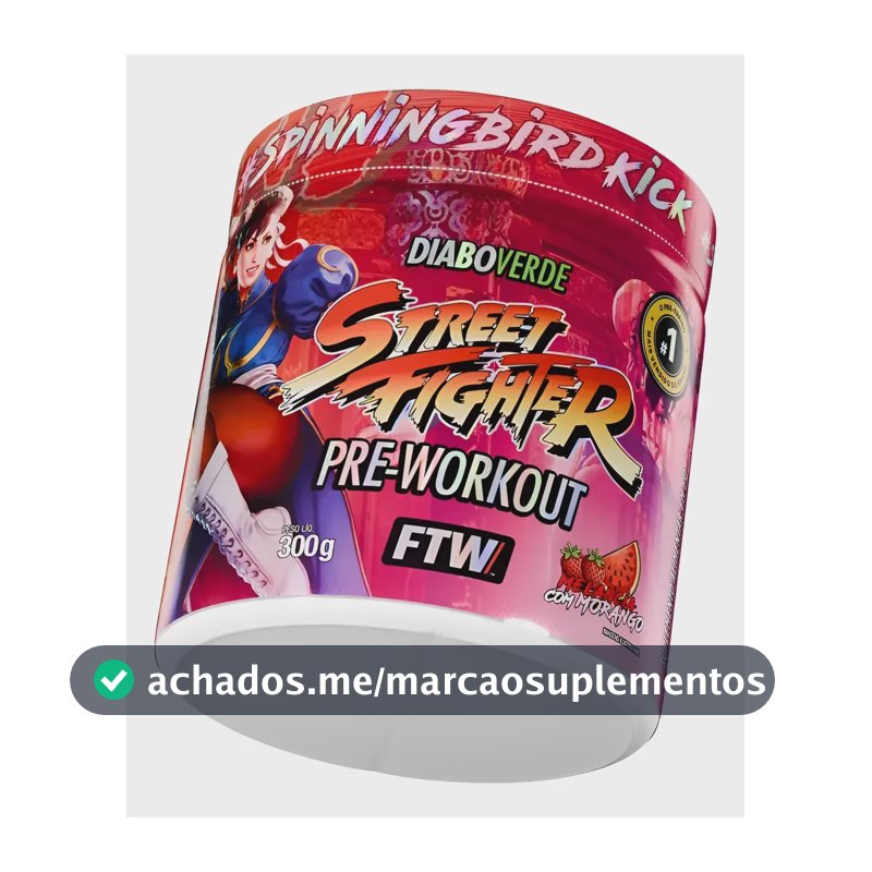 Pré Treino Dv Street Fighter 300g Morango Com Melancia - Ftw Morango Com Melancia