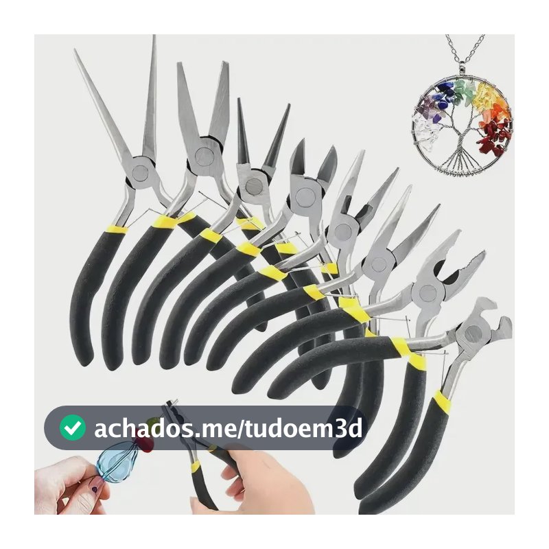 Kit 8 Mini Alicates 4,5cm Novo Estilo Para Joias