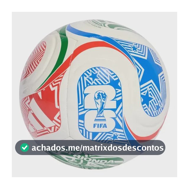 Bola de Futebol Copa do Mundo Fifa 2026 Trionda Club Branca Tamanho 5 Adidas