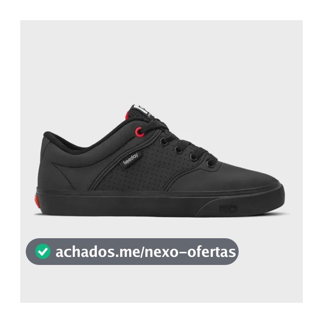 Tênis Freeday Skate Flip Eco Preto Preto Sintético Original