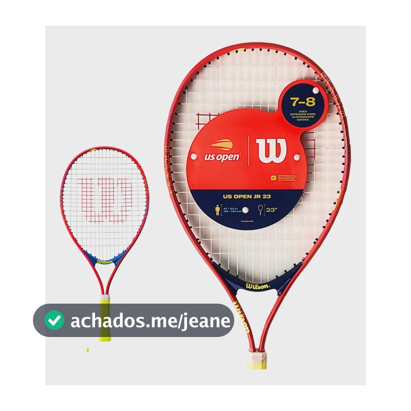 Raquete Tênis Us Open Junior Infanto Juvenil Sem Capa 2026 Vermelha 23 0