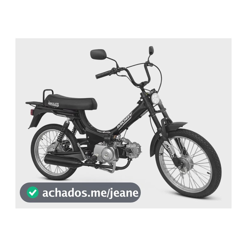 Bikelete Moby 4 Tempos 4 Marchas Cor Preto