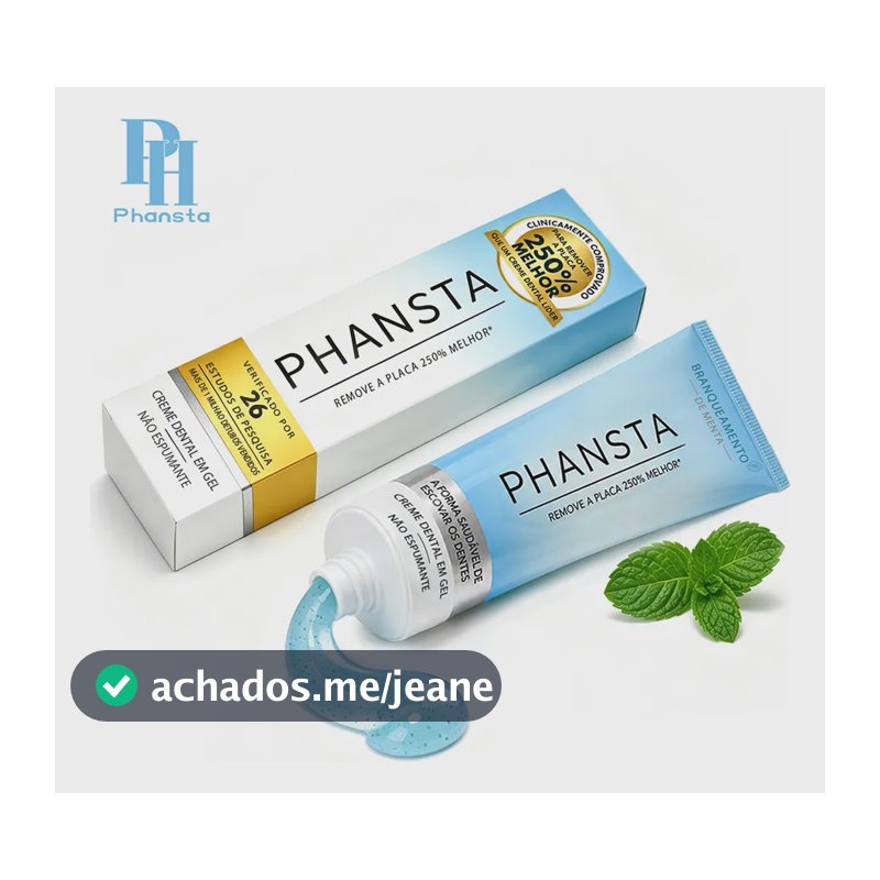 50g Sabor De Menta Creme Dental Clareador Sem Fluor  Placa