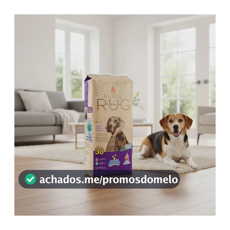 Tapete Higiênico Descartável Pet Super Rug C/ 30UN