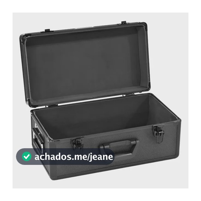 Maleta Para Ferramentas 2 Travas E Chave Preta Vonder Cor Preto