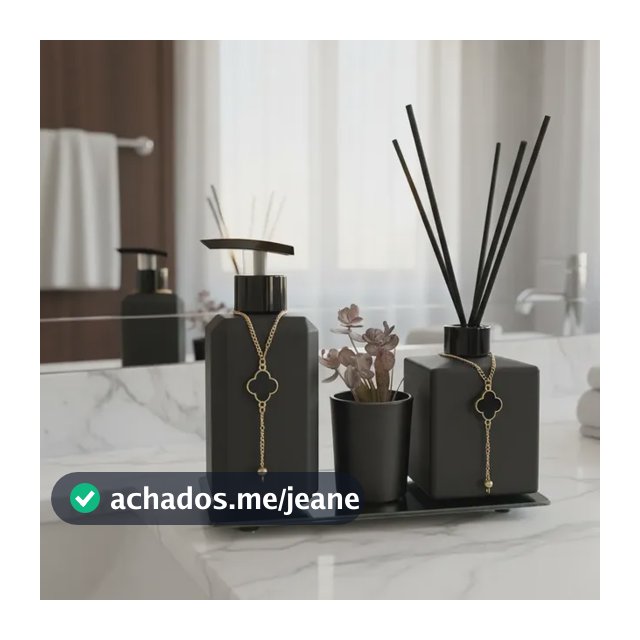 Kit Lavabo Luxo Preto Para Deixar O Seu Banheiro Perfeito Preto