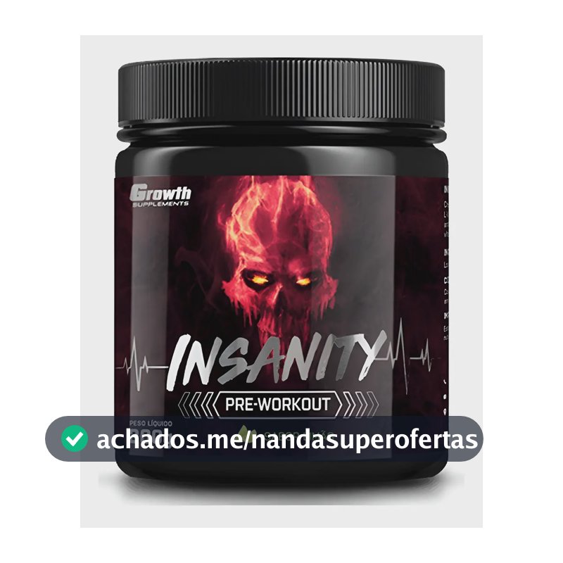 Pré-treino Insanity 300g Growth Supplements Sabor Limão