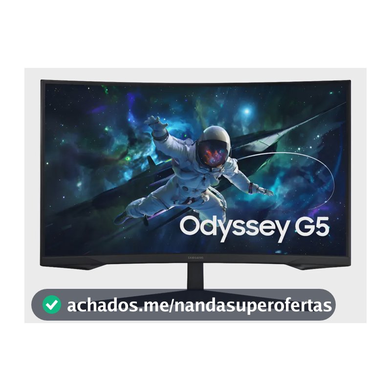 Monitor Gamer Samsung Odyssey G5, 32 , Qhd, 165hz Preto
