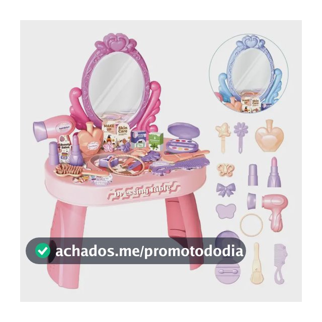 Penteadeira Infantil Menina Acessórios Princesa Maquiagem Cor Rosa