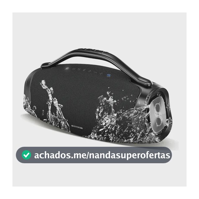 Caixa de som bluetooth 5.4 sabala 200w Portátil app eq ipx6 tws Potente DR-90939000mAh Hifi EQ Estéreo 35hz - 20khz cor preto