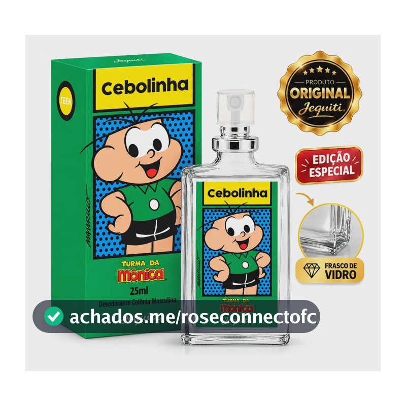 Perfume Colônia Cebolinha 25ml Edição Limitada Jequiti
