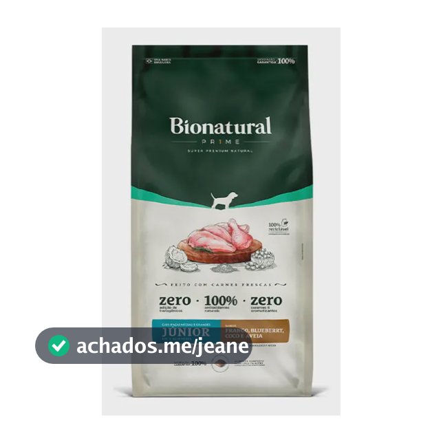 Ração Seca Filhotes Médios e Grandes Frango 15kg Bionatural