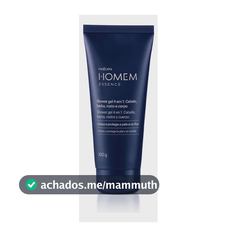 Shower Gel 4 Em 1  Natura Homem Essence 100 G