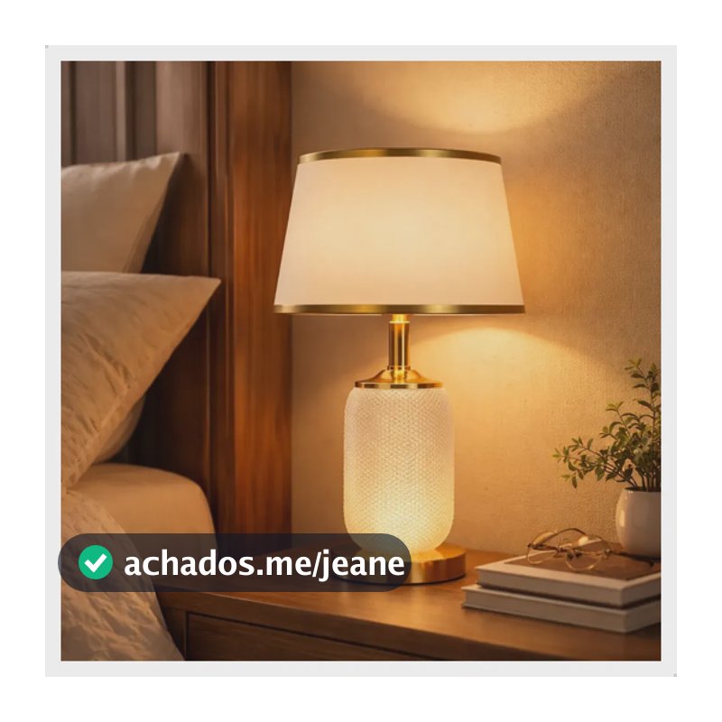 Abajur Moderno Sofisticado De Mesa Com Led Na Base