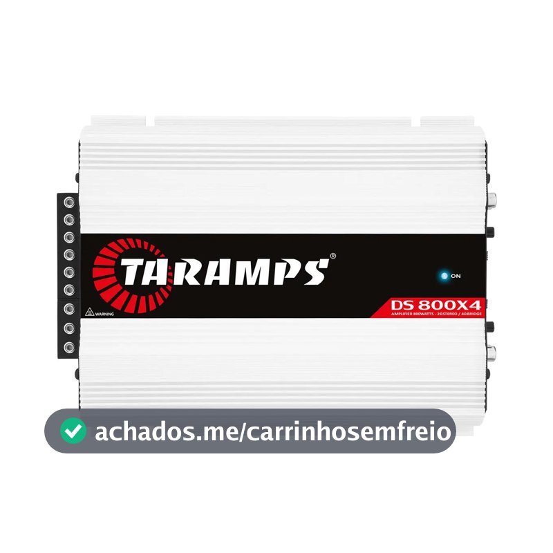 Modulo Taramps Ds 800 Rms Ds 800x4 2 Ohms Amplificador 800w 2 Ohm 4 Canais Som Automotivo