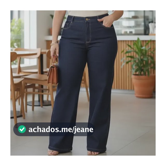 Calça Wide Leg Feminina Tendência Moda Plus Size Do 46 Ao 60