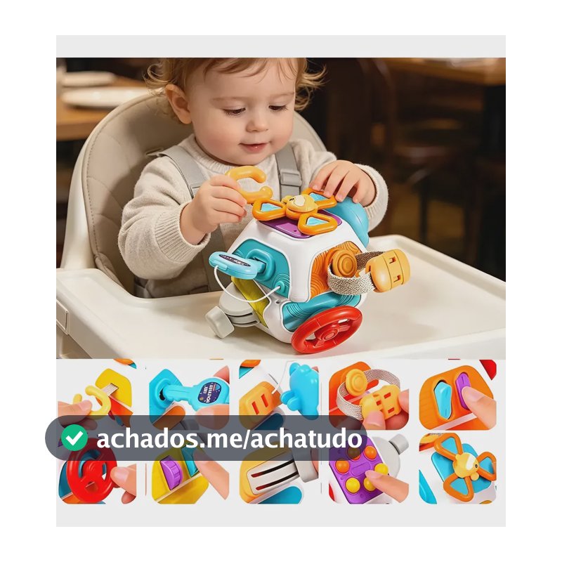 Cubo Sensorial Educativo 10 Em 1 Para Habilidades Motoras Brinquedos Educativos