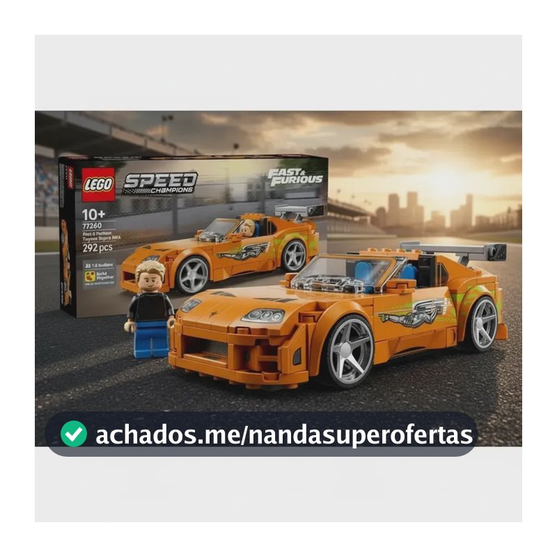 Lego Speed Champions 77260 Supra Mk4 V&f 292pçs 292 Toyota Supra Mk4 De Velozes E Furiosos