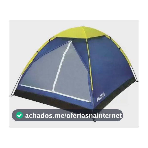 Barraca Camping Praia Acampamento Iglu 3 Pessoas - Mor Cor Azul/Amarelo