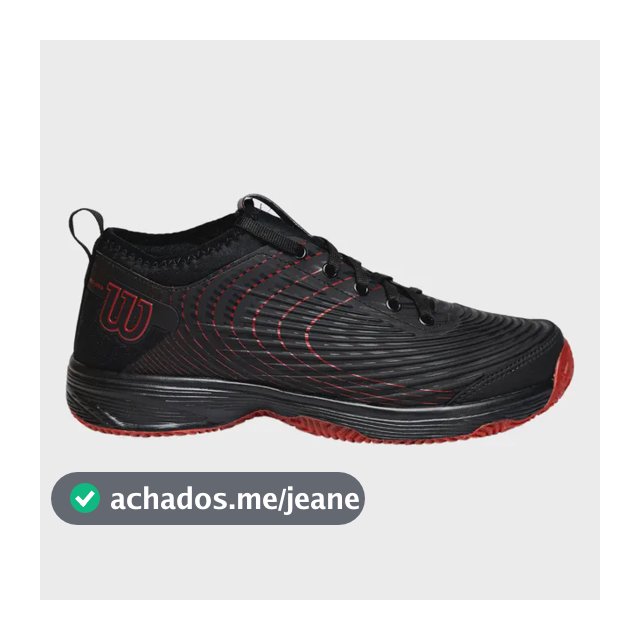 Tênis Wilson Pro Open 3.0 Clay Preto E Vermelho