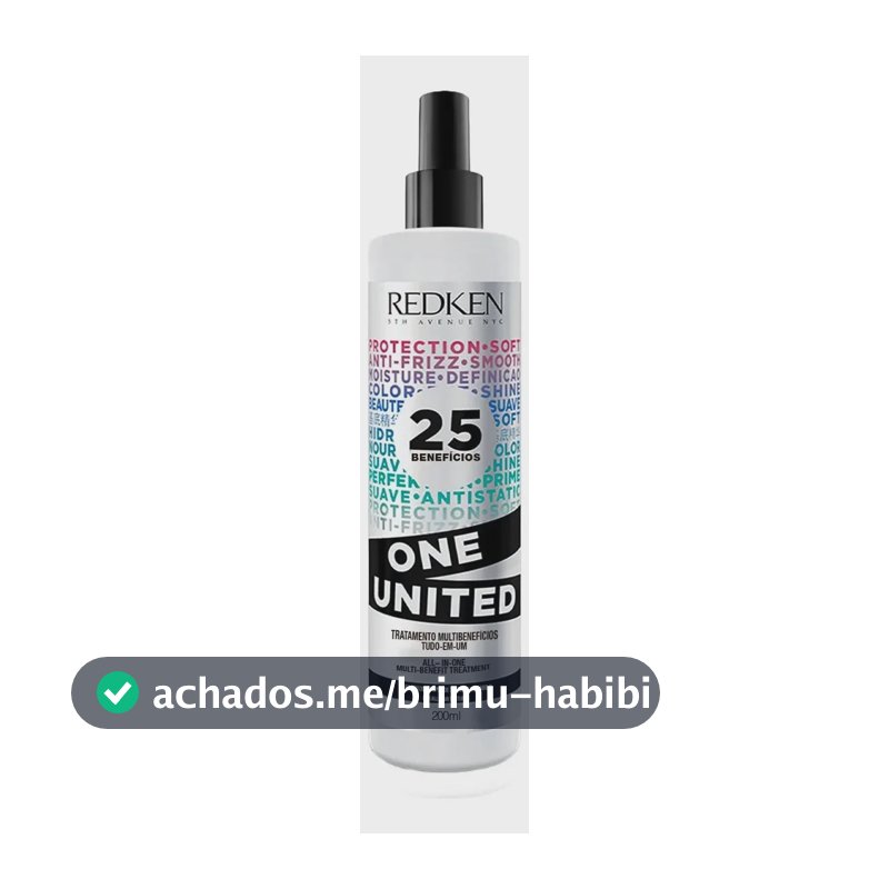 Leave-in com Proteção Térmica até 230°C, Tratamento Multibenefícios, Antifrizz e Condicionamento Leve sem Pesar, One United Redken 200ml