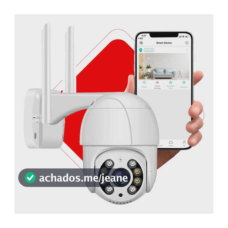 Câmera De Segurança Interna Externa Wi-fi Smart Ip Prova D'água Com Infravermelho Hd App Yoosee Cor Branco