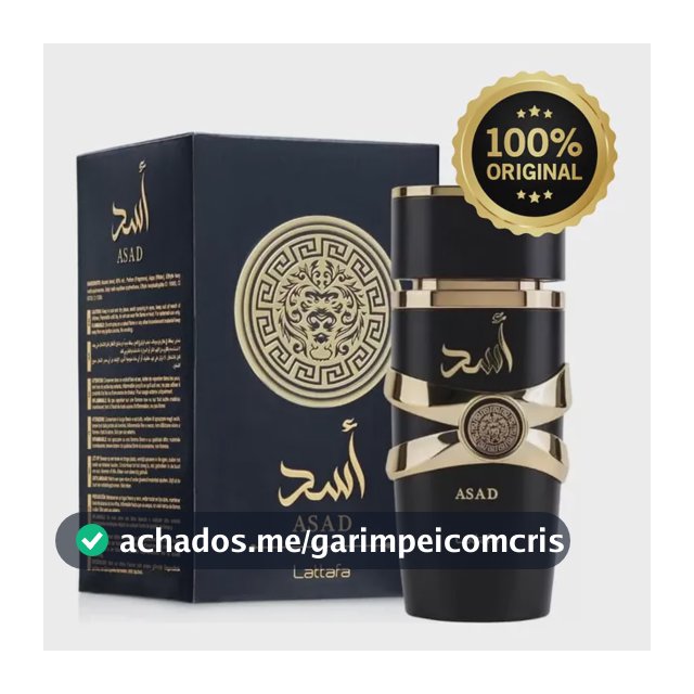 Perfume Lattafa Asad 100ml Eau De Parfum Original Árabe Original Com Nota Fiscal E Selo Original Lataffa