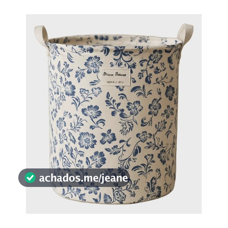 Cesto Organizador Roupa Suja Dobrável Multiuso 25l Grécia Cor Branco