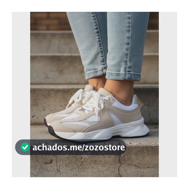 Tênis Feminino Nylon Chunky  Vizzano Branco Liso 36 Br