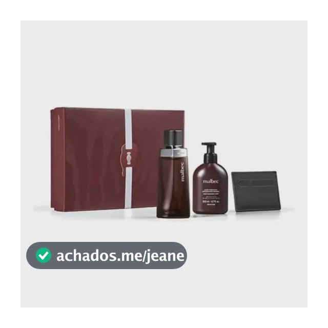 Kit Presente Malbec Tradicional, Carteira , Hidratante (3 itens) O Boticário
