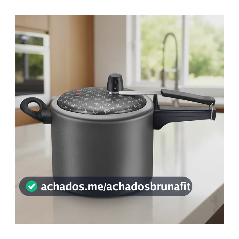 Panela De Pressão Revestimento Antiaderente Panelux 4,5 Litros Cinza