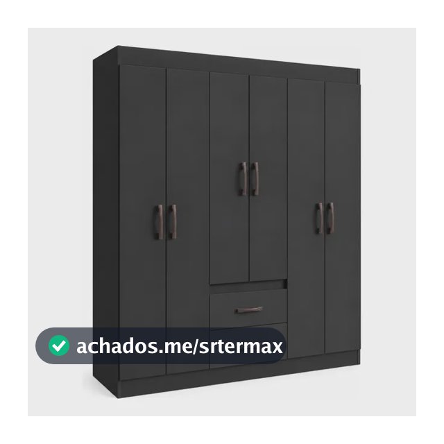 Guarda Roupa Solteiro 6 Portas 2 Gavetas Sidney Doripel