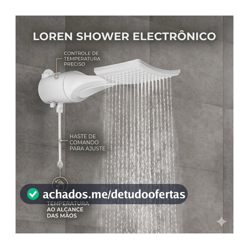 Chuveiro Loren Shower Ultra Eletrônica 7500w Lorenzetti Branco 7.5 Kw