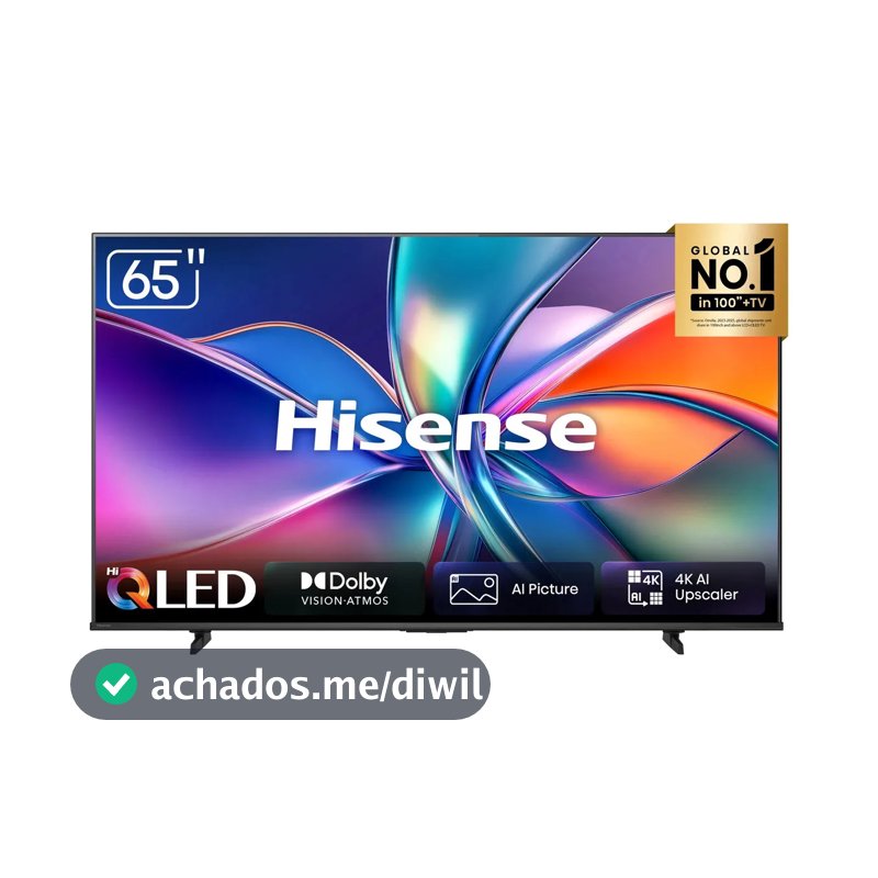 Smart TV Hisense HI-QLED 4K 65" Polegadas com Dolby Vision, Dolby Gaming e Alexa - 65Q6QV