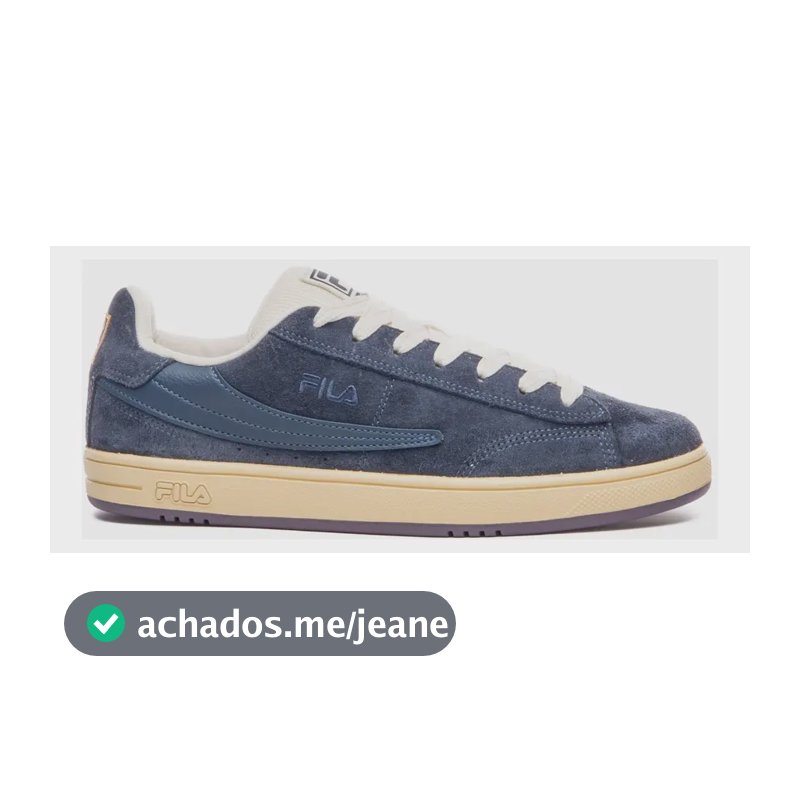 Tênis Casual Masculino Court 90 Fila Marinho/bege/uva Liso 42 Br