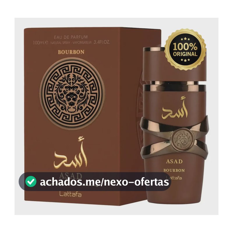 Perfume Árabe Asad Bourbon Lattafa 100ml Masculino